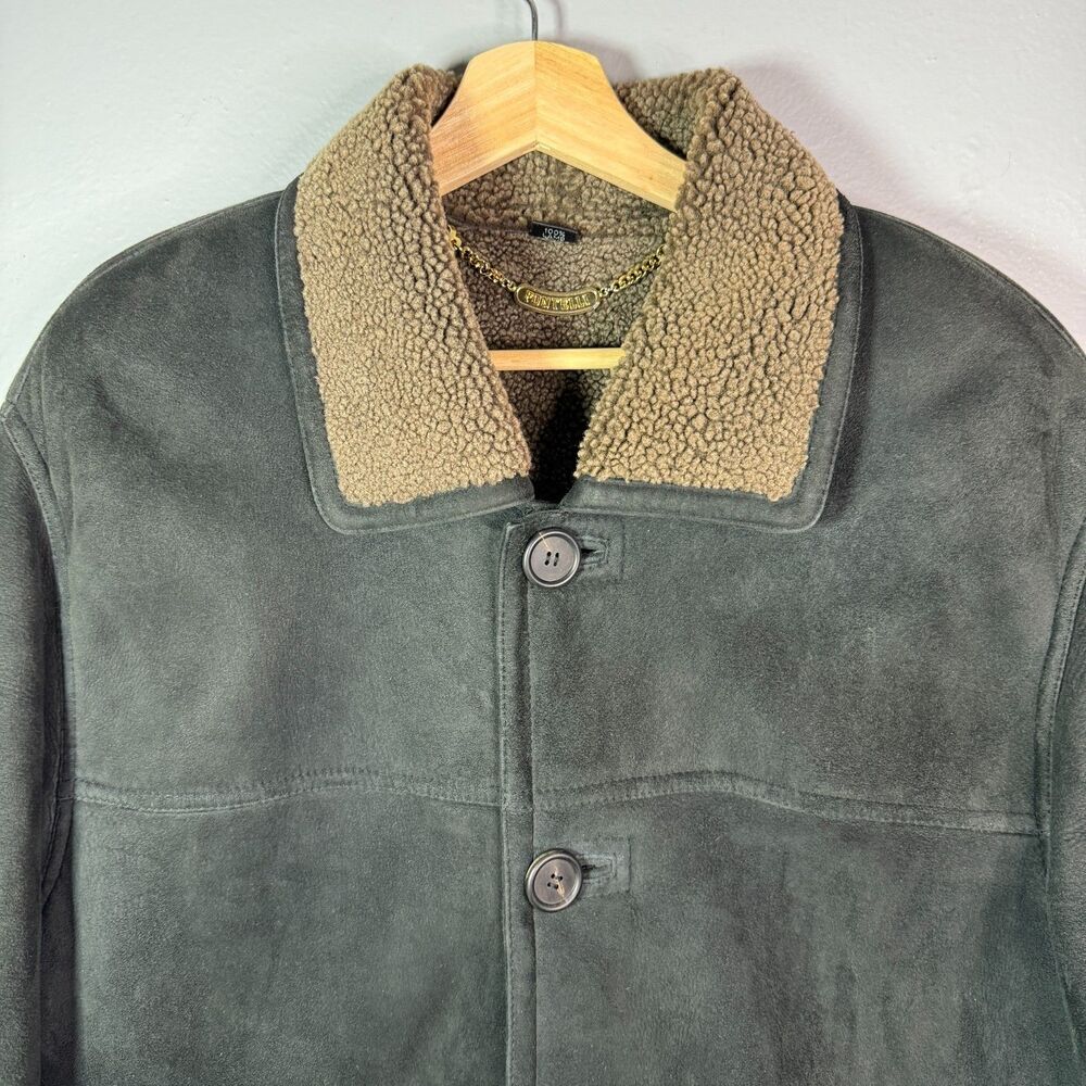 Fontelli Milano Italy Women's Shearling Coat 100% Lambskin Suede Teddy Lined 2XL - Picture 3 of 12
